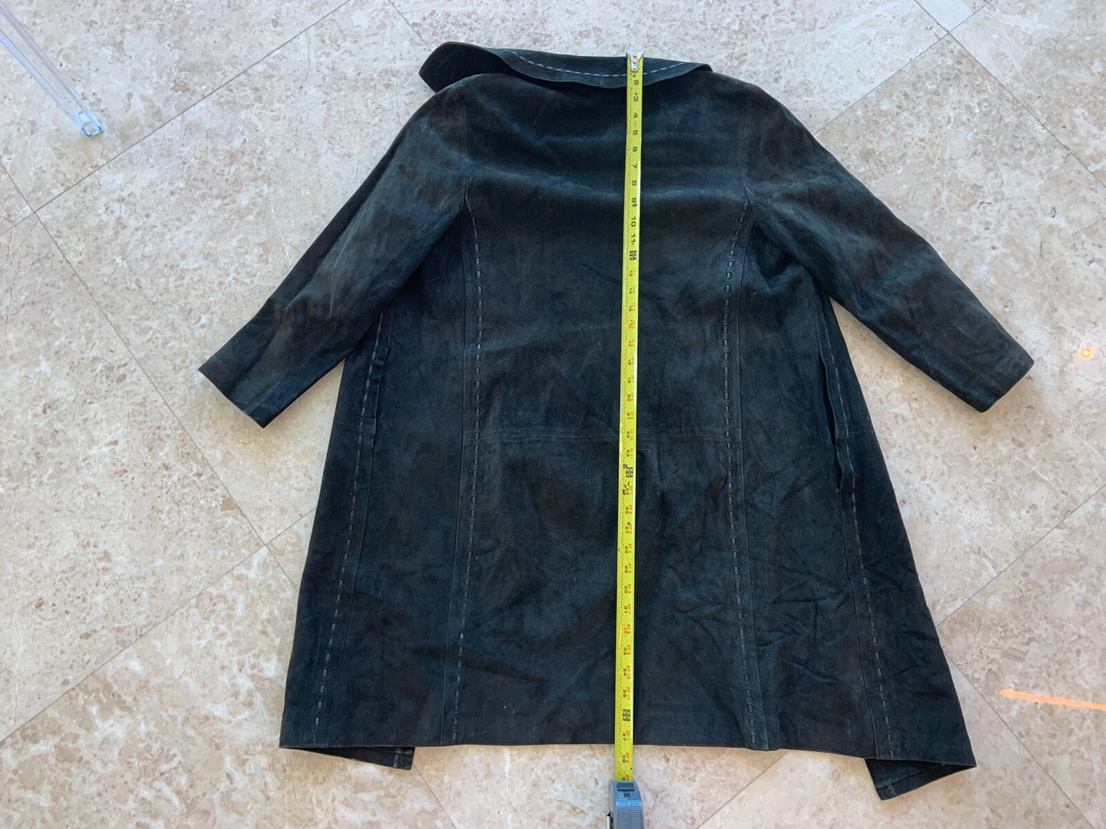 Vintage Fine Dark Brown female special leather coat