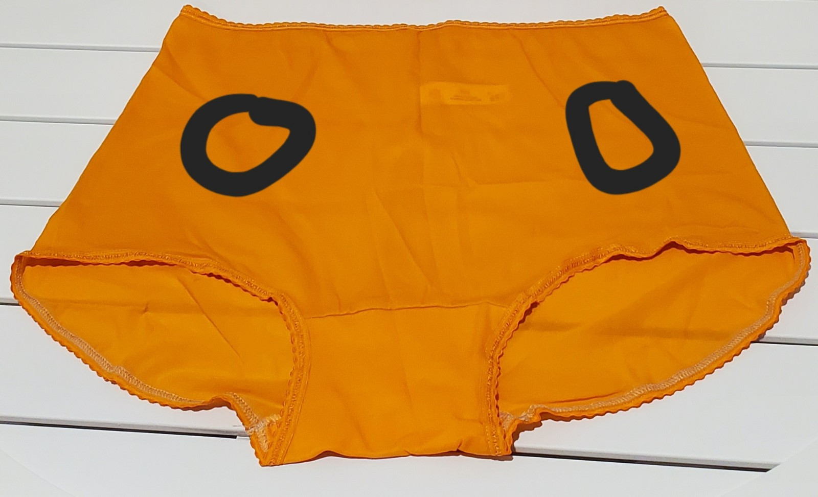 Flawed Bali Full Brief Granny Satin Stretch Wide Gusset ORANGE City 9/2XL 2633
