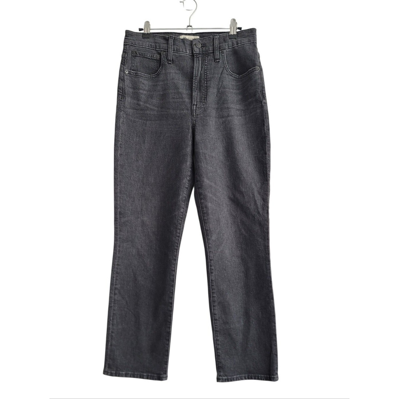 Madewell 27 The Perfect Vintage Crop Jean Washed Black Summer Denim Straight Leg