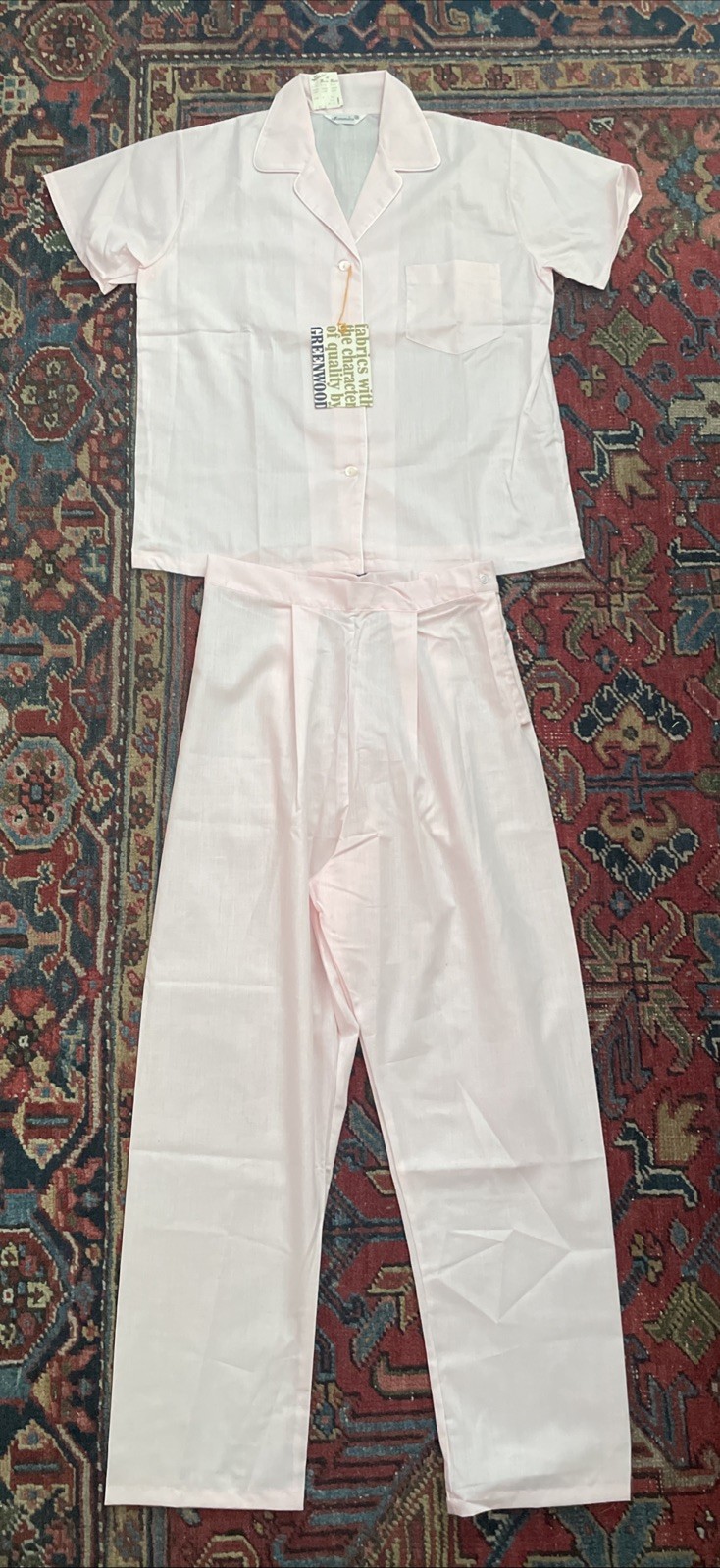 Vintage NOS 1950s Tommies Pajama Set Pink Sz Small 34 With Tags Made in USA