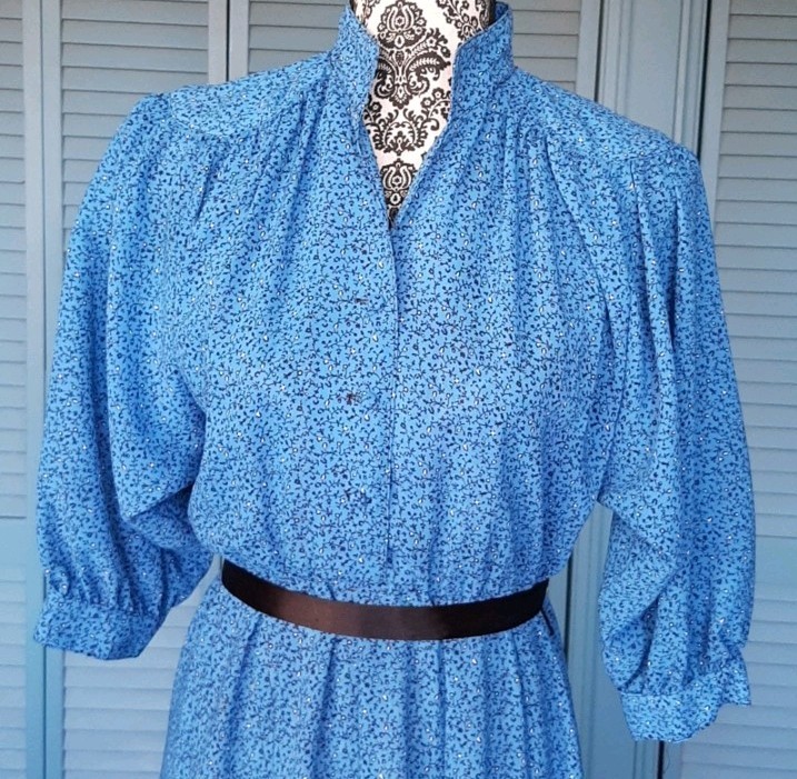 Vintage Petites By Willi Blue Day Dress