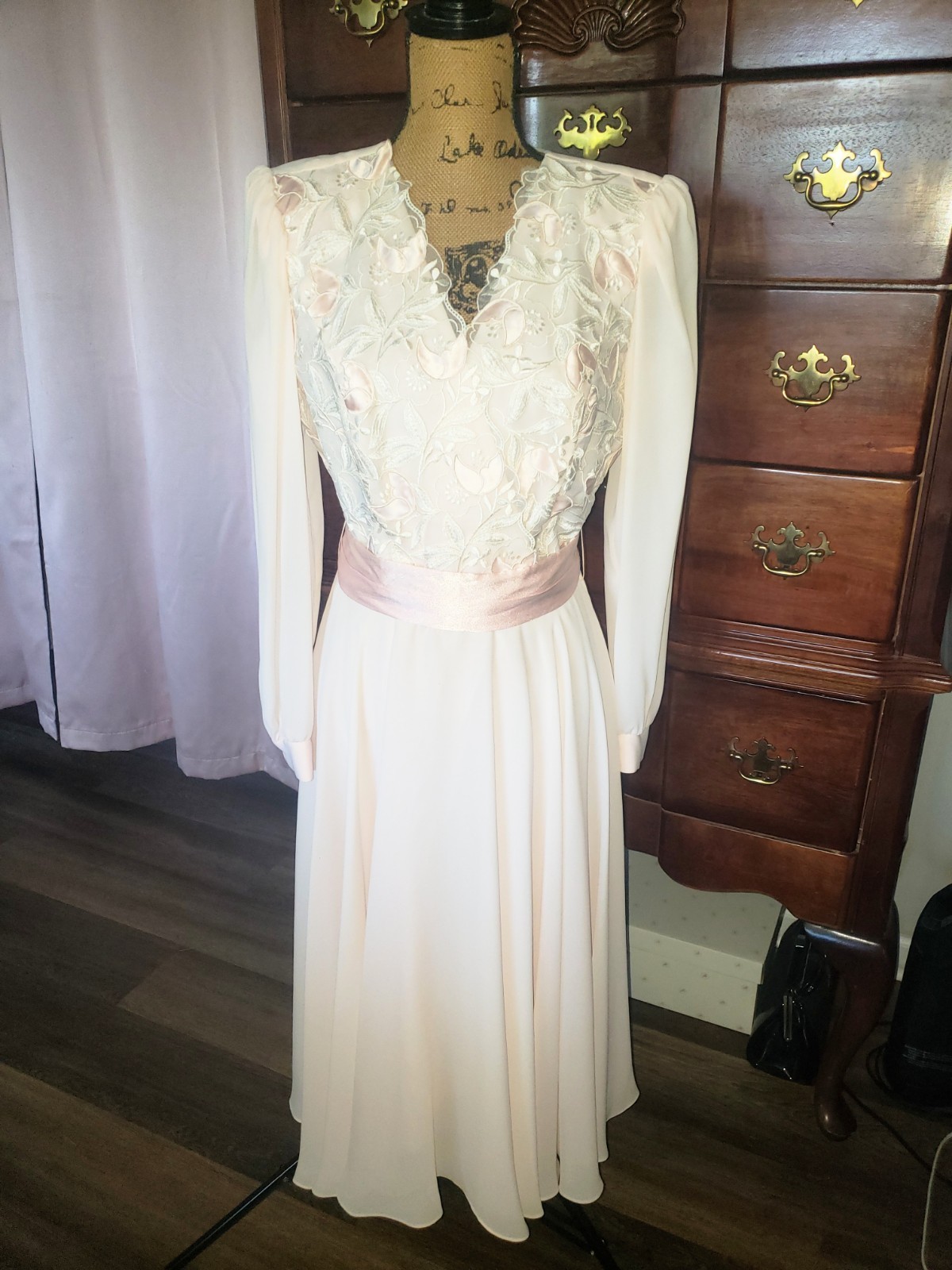 Vintage Lucero For Lisa Michaels Pink Formal Dress