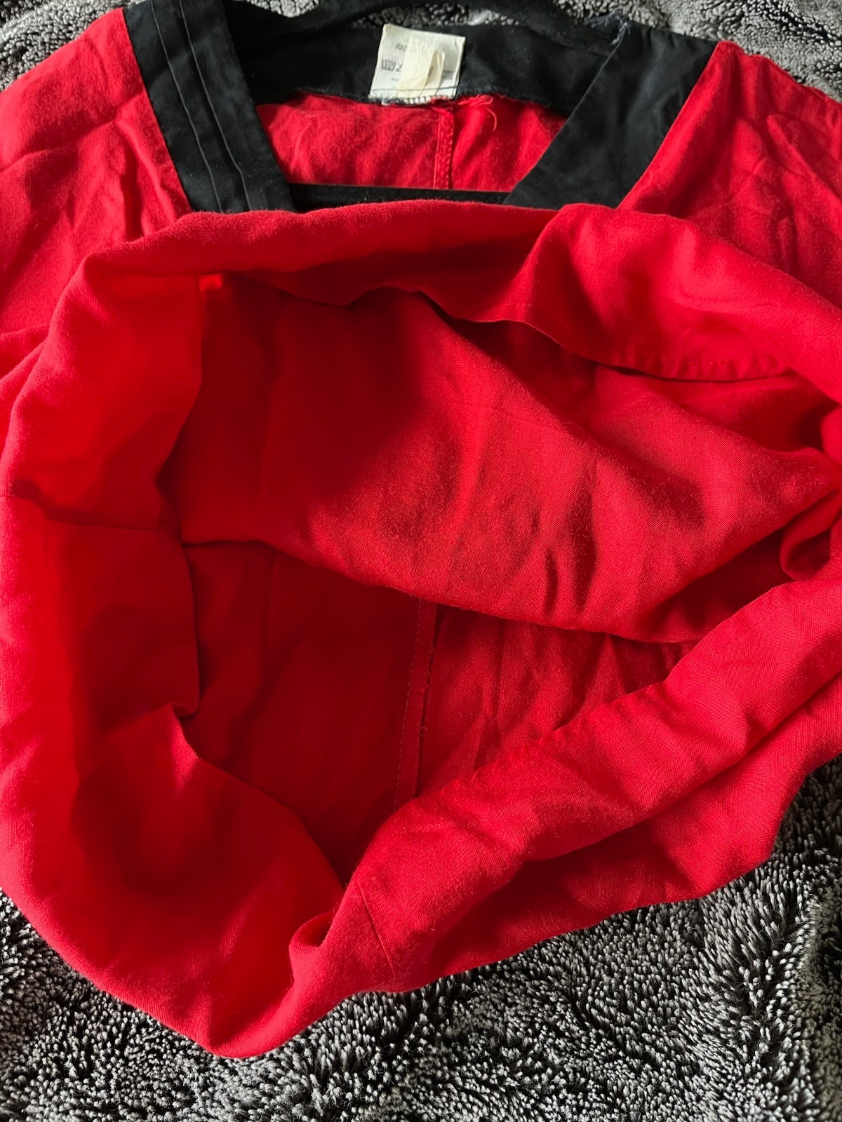 Vintage Archival H&M Hennes & Mauritz Red Black Blouse Top M 38/40 1960s 1970s