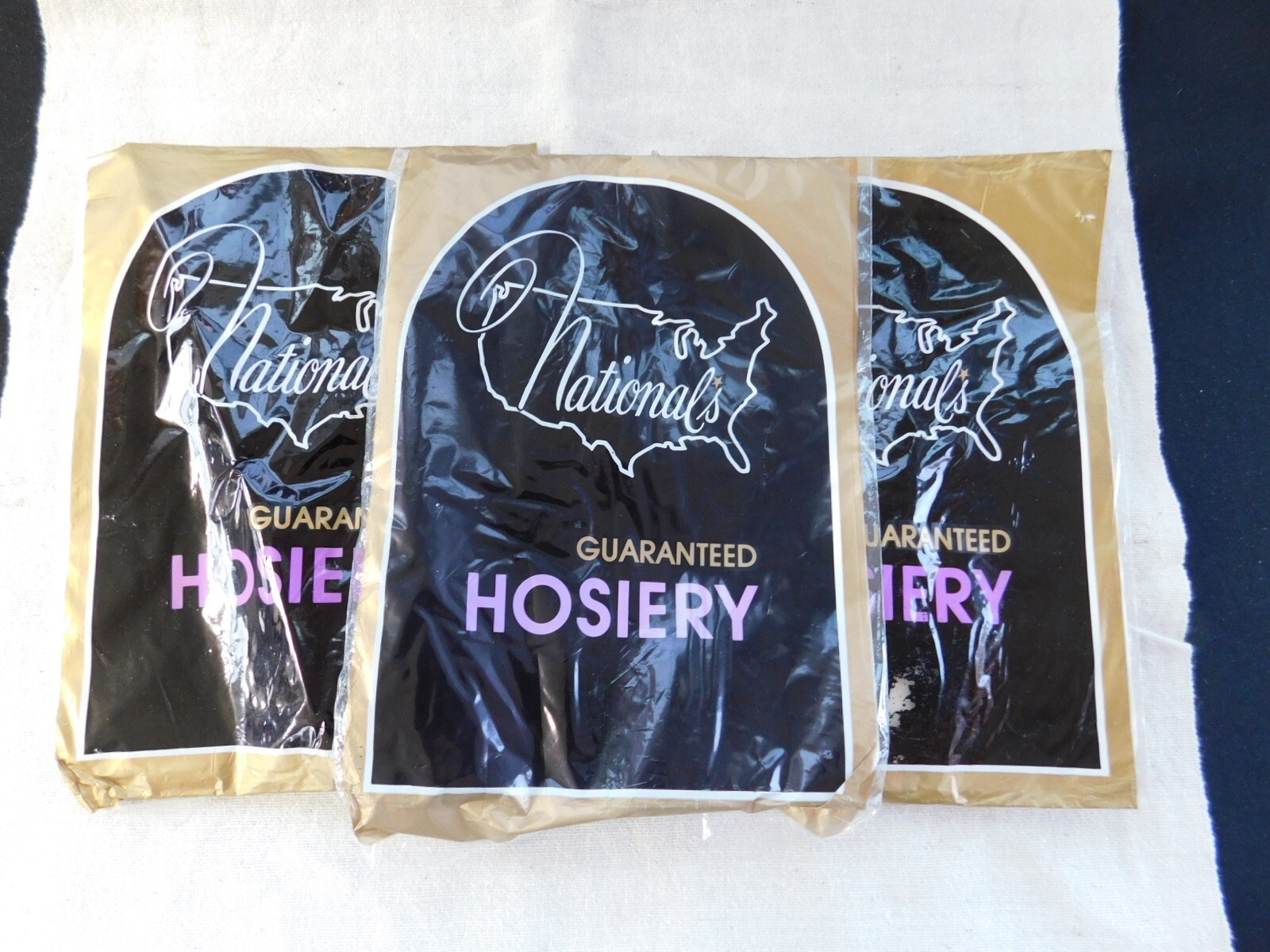 Vintage Lot of 3 Pairs of National’s Pantyhose Size B Mist + READ