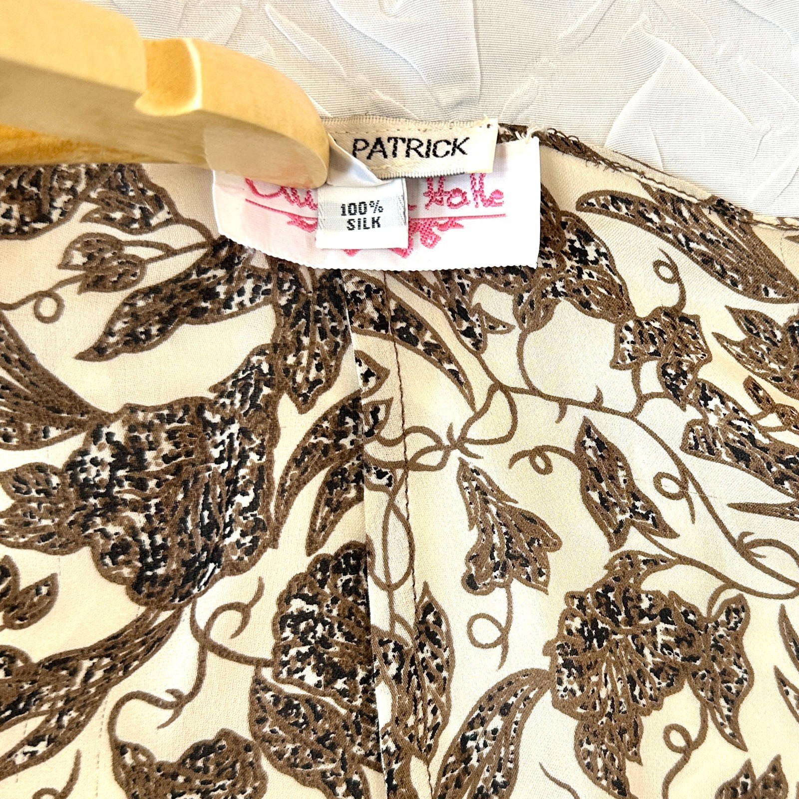 Vintage John Patrick 100% Silk Sarong Size 4 Elevated Beach Resortwear Botanical