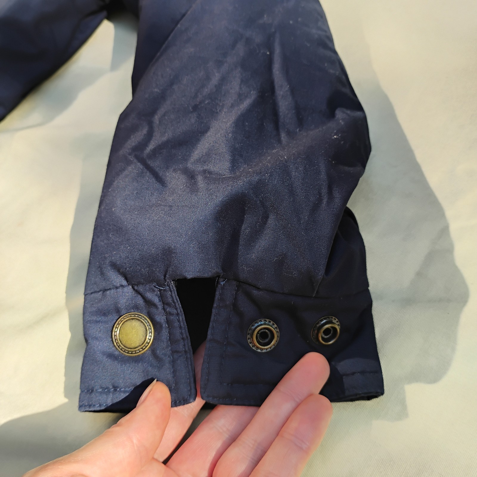 Vintage Out Brook Blue Hooded Womens Coat. Size. Medium # 2508004