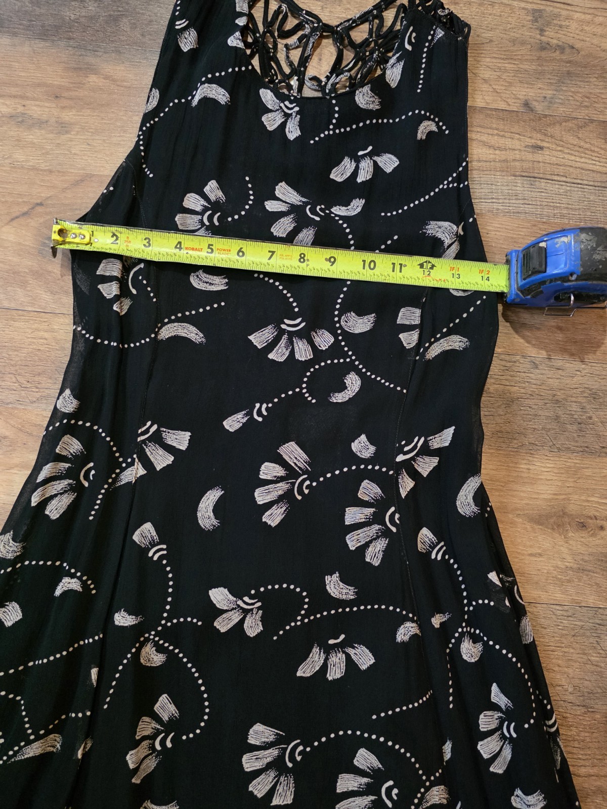 Cache Vintage Women’s Black Fit & Flare Open Back Mini Dress Size Small