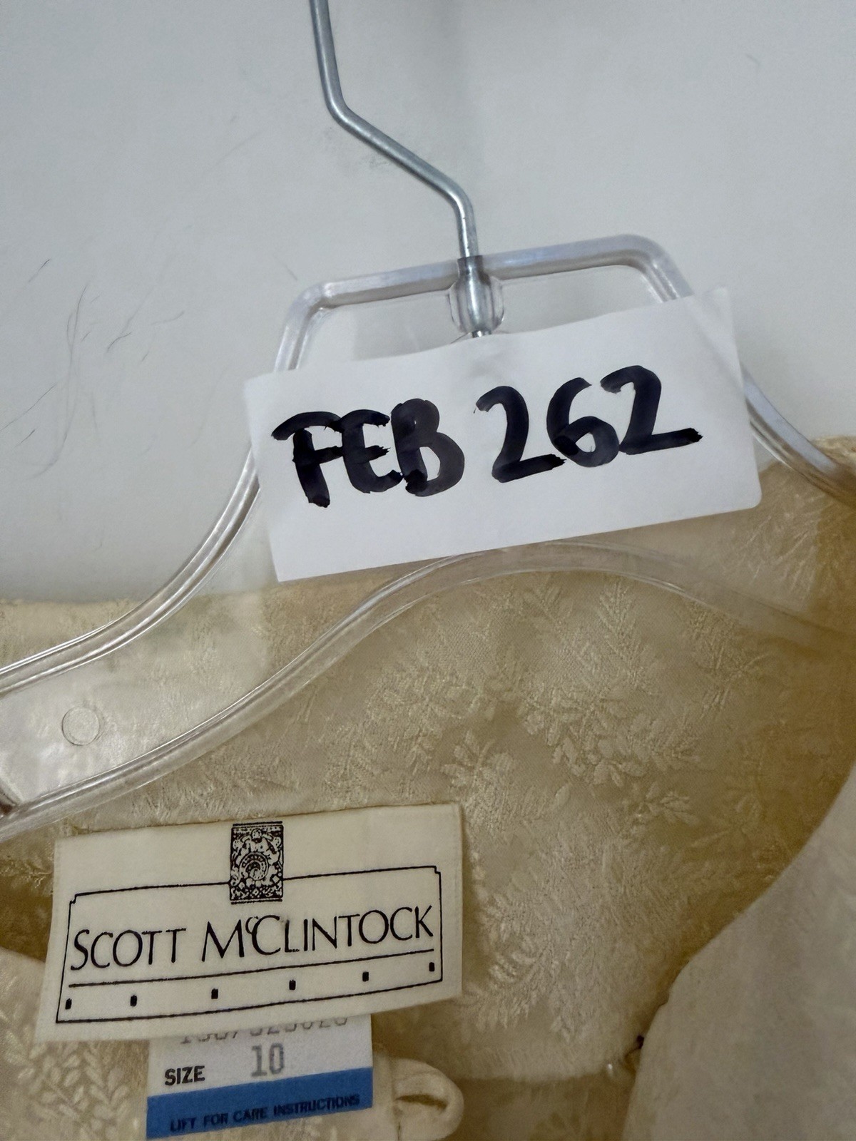 Dead Stock 80s Scott McClintock Ivory Embroidery Blouse Cottage Sz 10