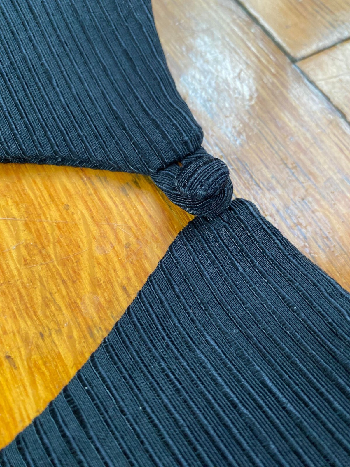 Vintage Early 1990s Black Gold Ribbed Bodycon LBD Cutout Dress