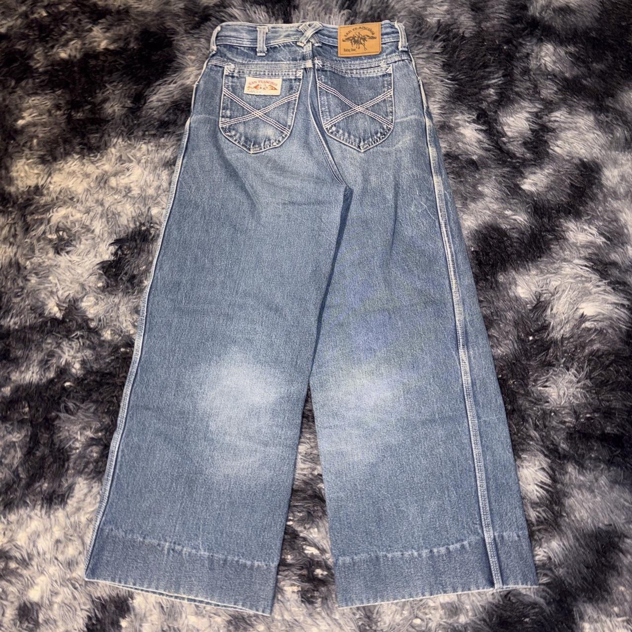 VINTAGE 80S SAN FRANCISCO RIDING GEAR WIDE LEG JEANS Size 30