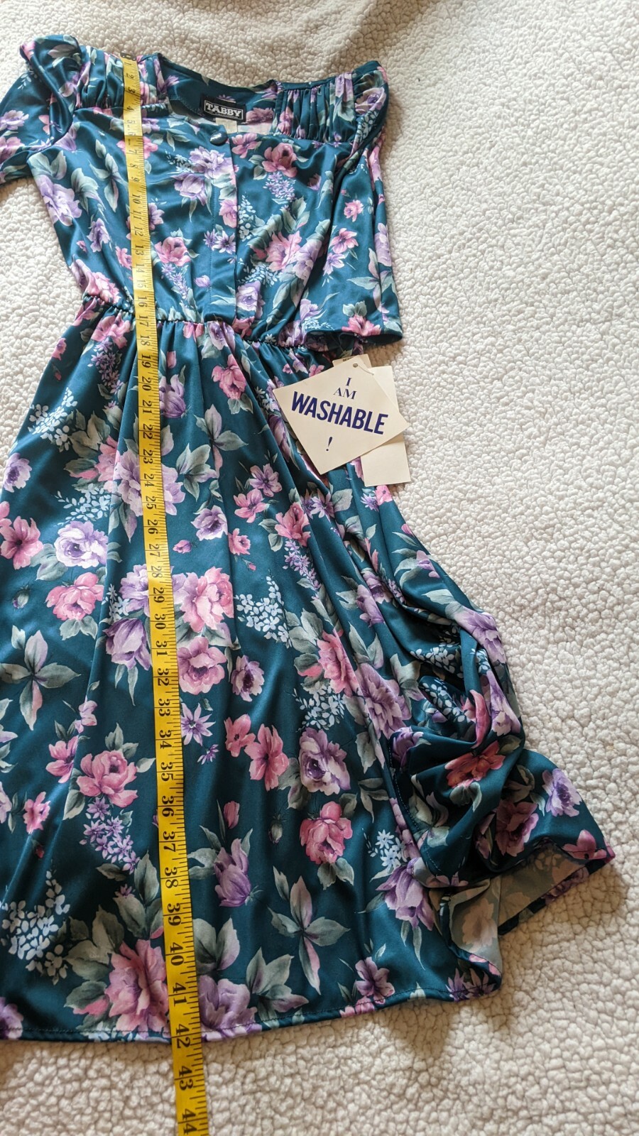 NWT TABBY OF CALIFORNIA PRAIRIE Dress Sz 6 Petite Pink Green Floral Cottagecore