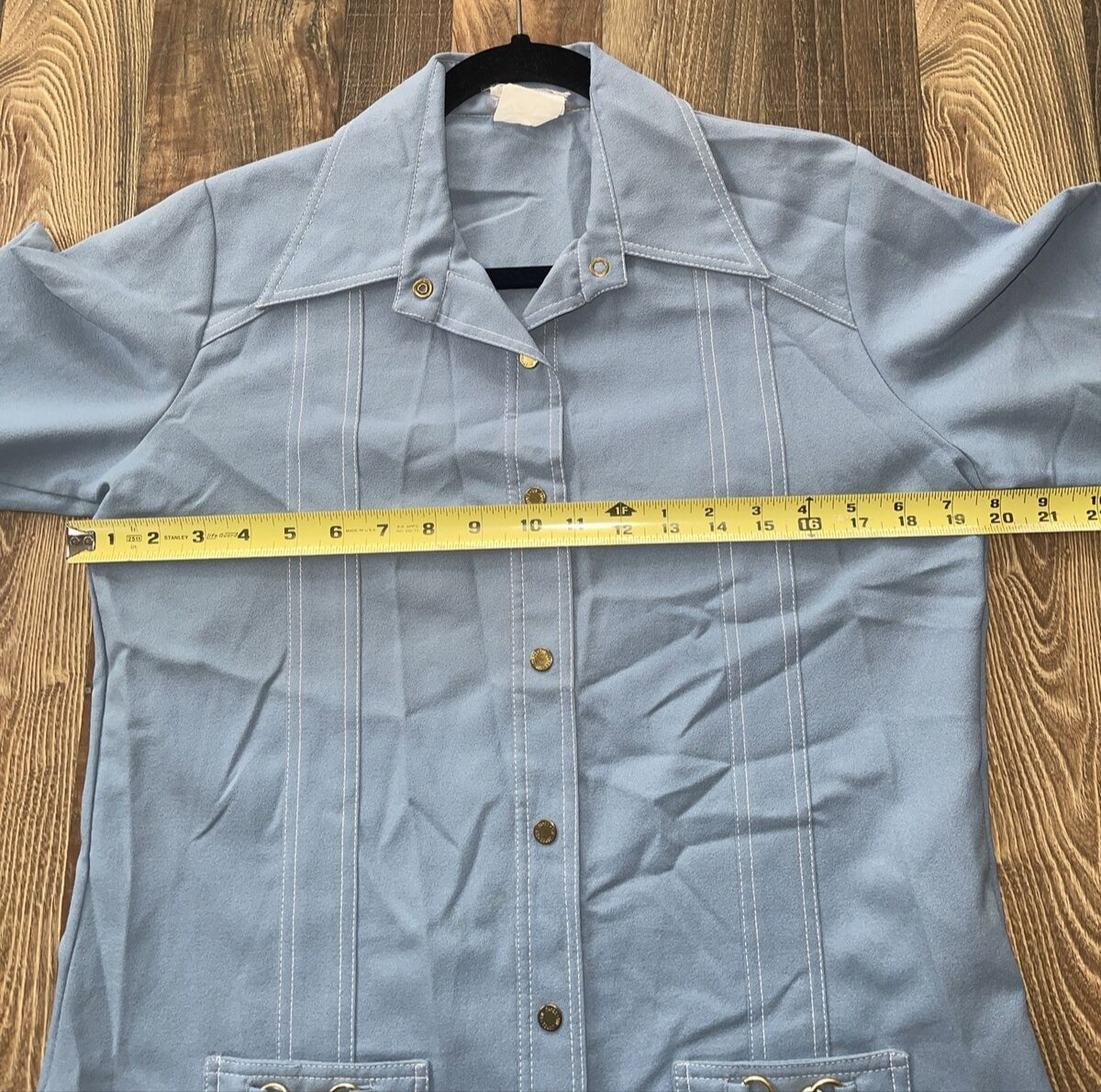 King James California Blue Shirt Women’s size S/M 1970’s
