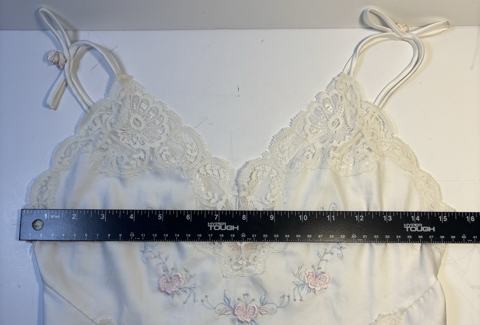 Vintage Barbizon Ivory Satin Lace Peignoir Set Gown & Robe 1950s Lingerie READ