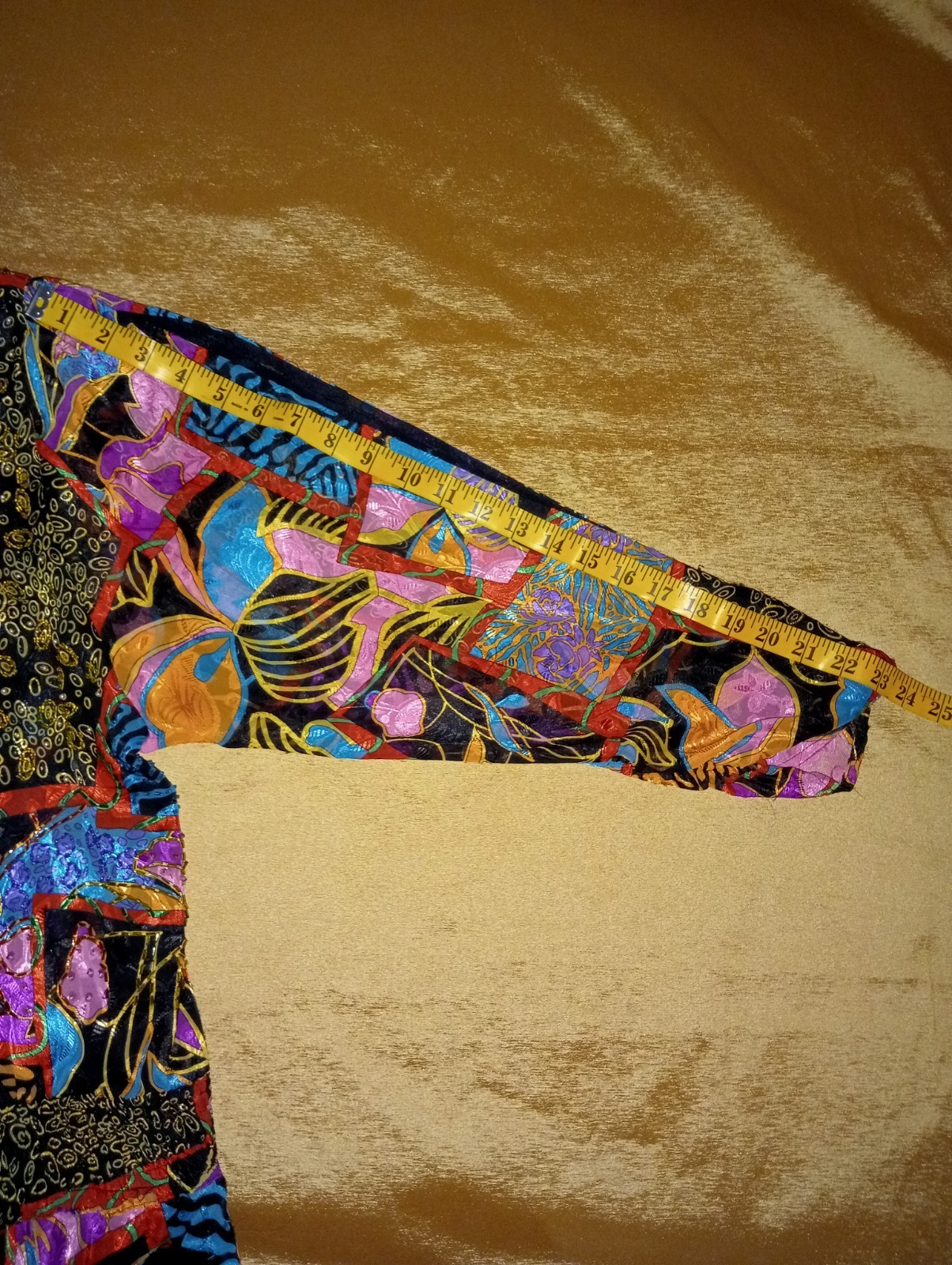 Vintage Diane Freis Georgette Maxi Dress purple turquoise black vibrant Boho