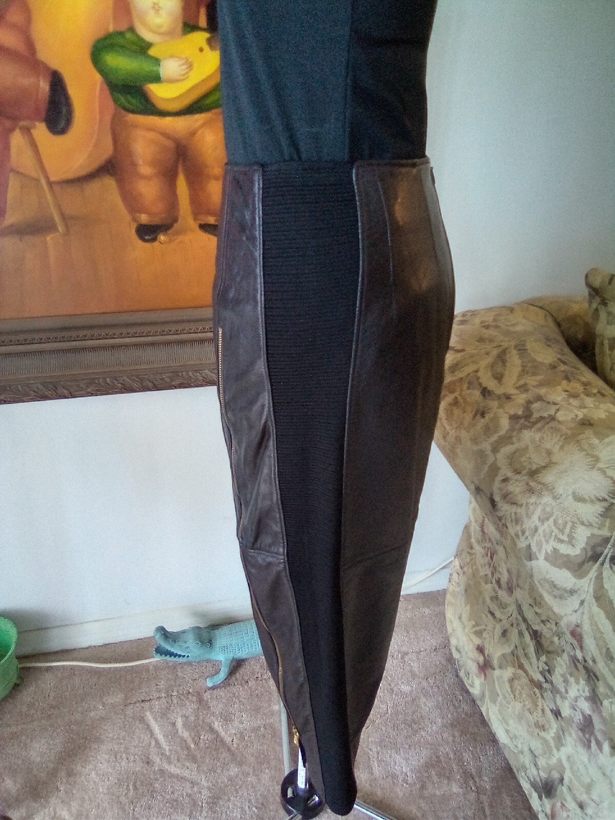 Vintage William B. For Henri Bendel NY Leather Skirt