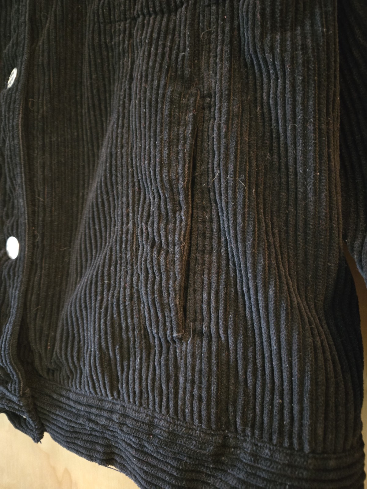 Mahudi Vintage Black Corduroy Jacket Sz L