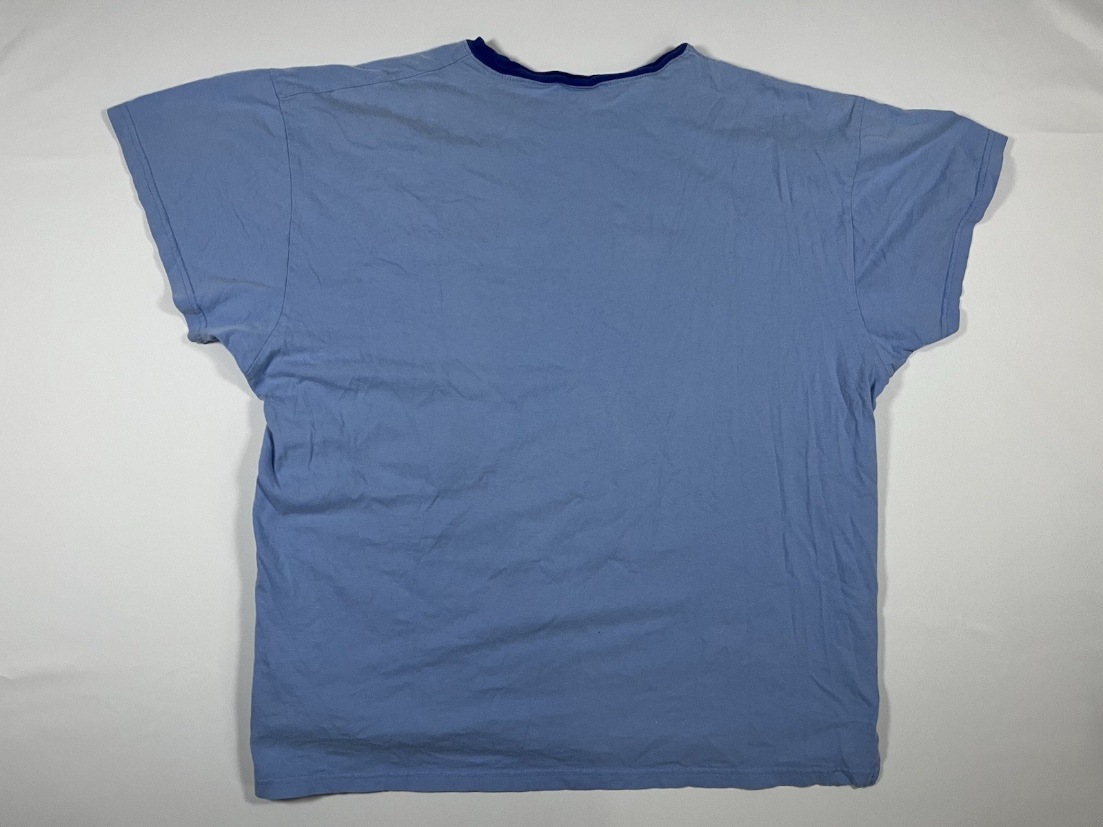 Vintage Simpsons Homer Running Graphic Tee Blue Ringer Shirt Women’s XXL