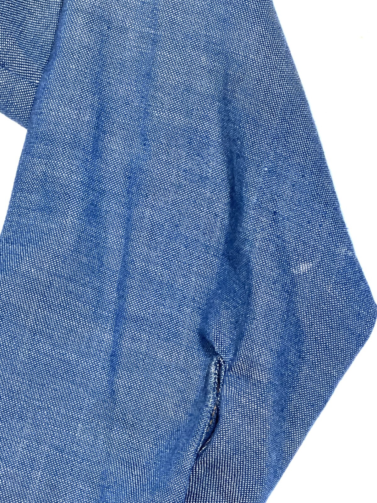 Wrangler VTG 70s Chambray Selvedge Denim Jean Embroidered Shirt Top XS/S/M