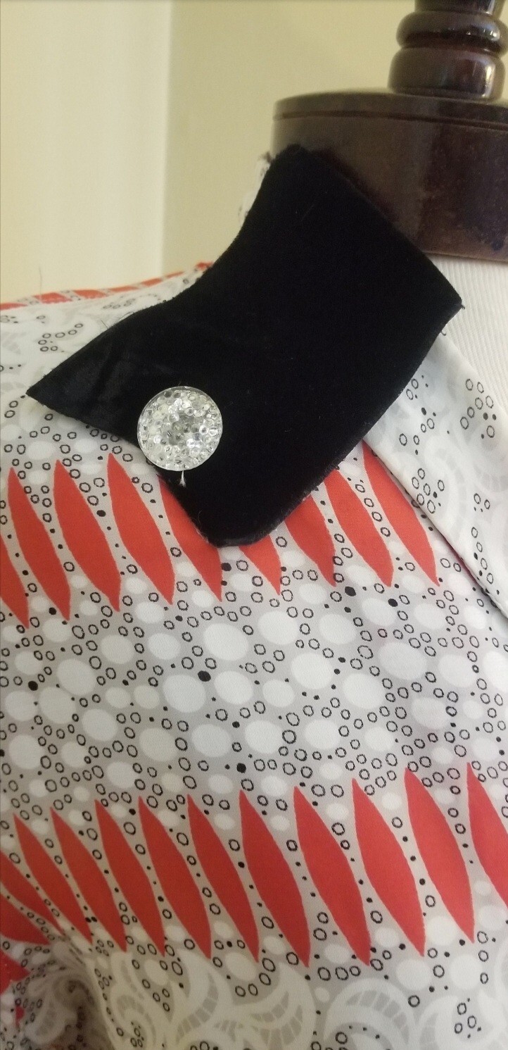 Vintage 1930s Art Deco White And Orange Silk Chiffon Dress With Black Accents L