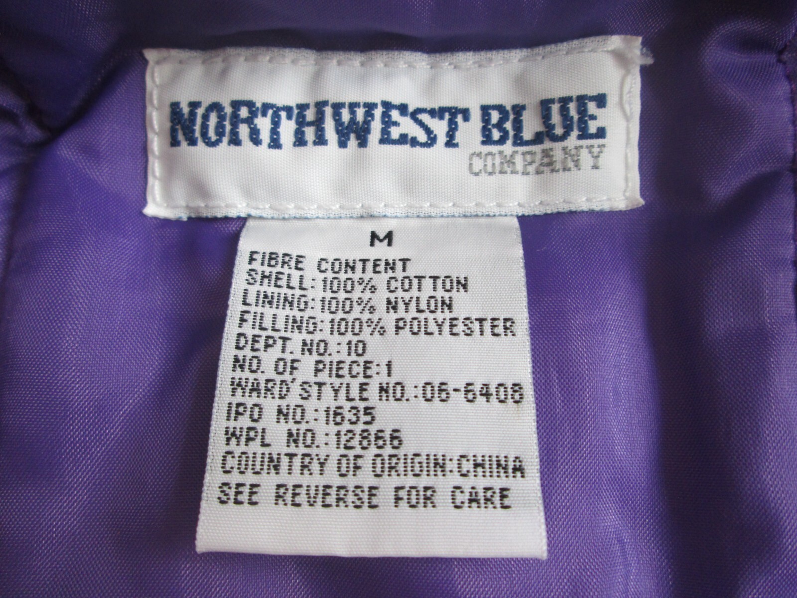 Vintage Northwest Blue Company Medium Jacket Denim Acid Wash 80s Long Quilted