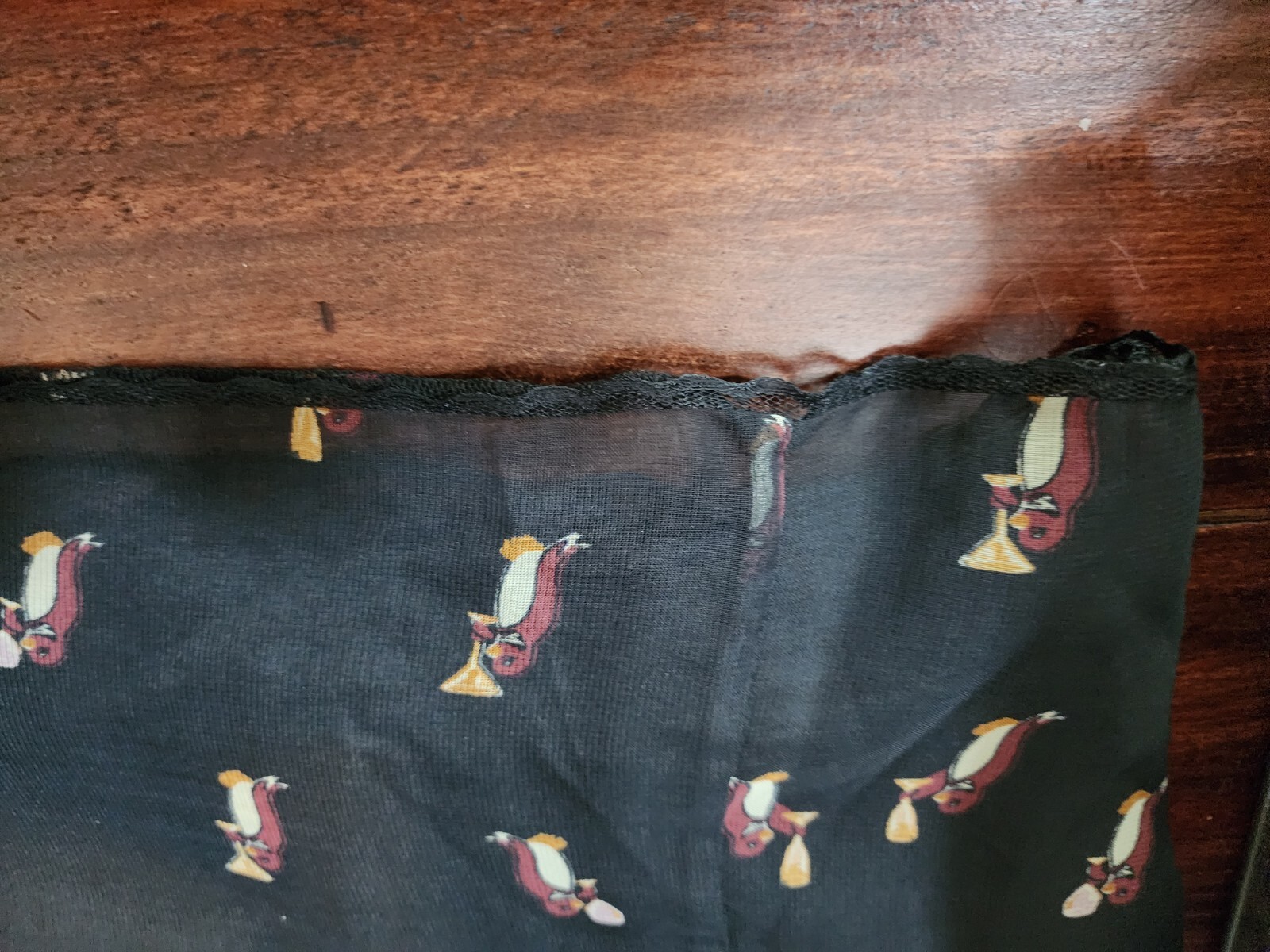 RARE Coach Neck Tie Dress Penguin holding champagne glass Rare print SZ 10.
