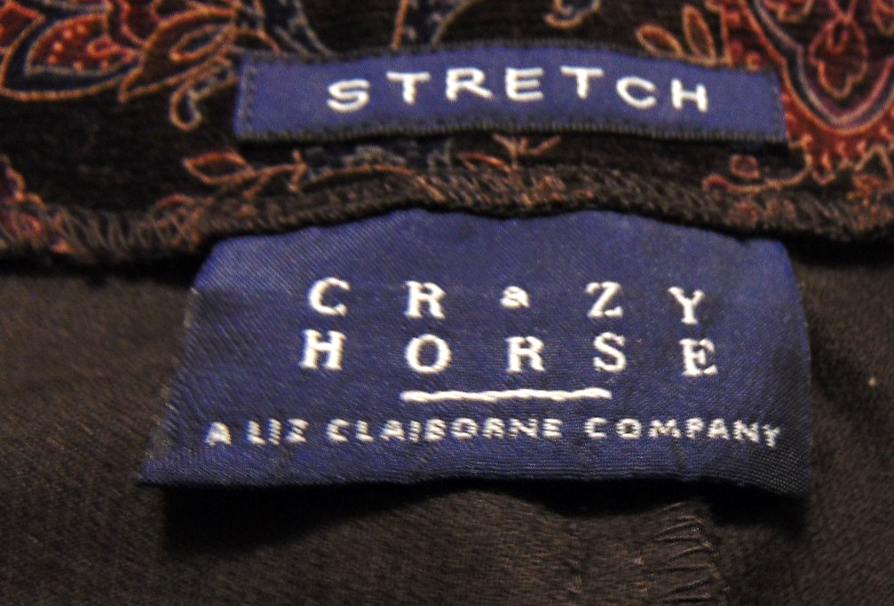 CRAZY HORSE,LIZ CLAIBORNE WOMENS PAISLEY VEST,PANT SET VINTAGE CORDUROY,SLACKS~L