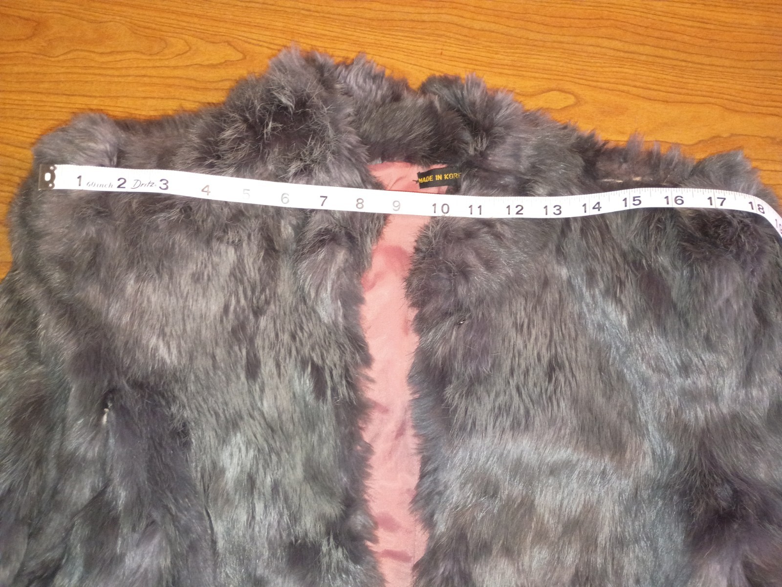 Ladies vintage genuine rabbit fur jacket, size S/M, gray bunny fur sewn on bias