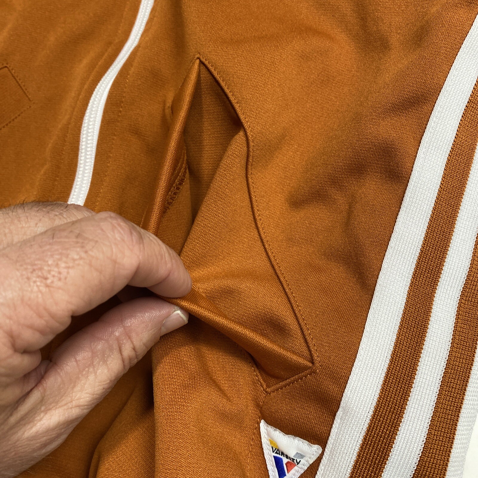 Vintage Varsity Spirit Fashions Cheer Full Zip Jacket Sz S Orange Made in USA