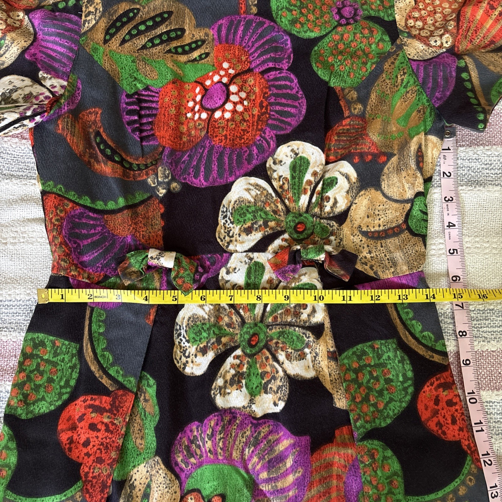 Hoaloha Hawaiian Maxi Dress Vintage Tiki 1960s/70s Floral Print Size Small