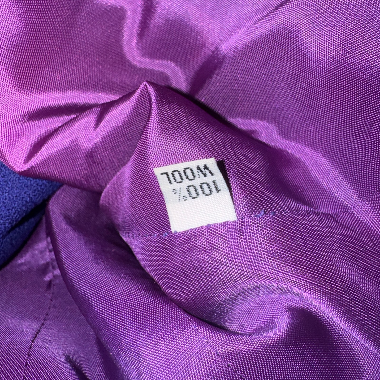 Vintage 80’s Alberto Makali Purple Hot Pink Colorblock Wool Blazer Jacket Size 6