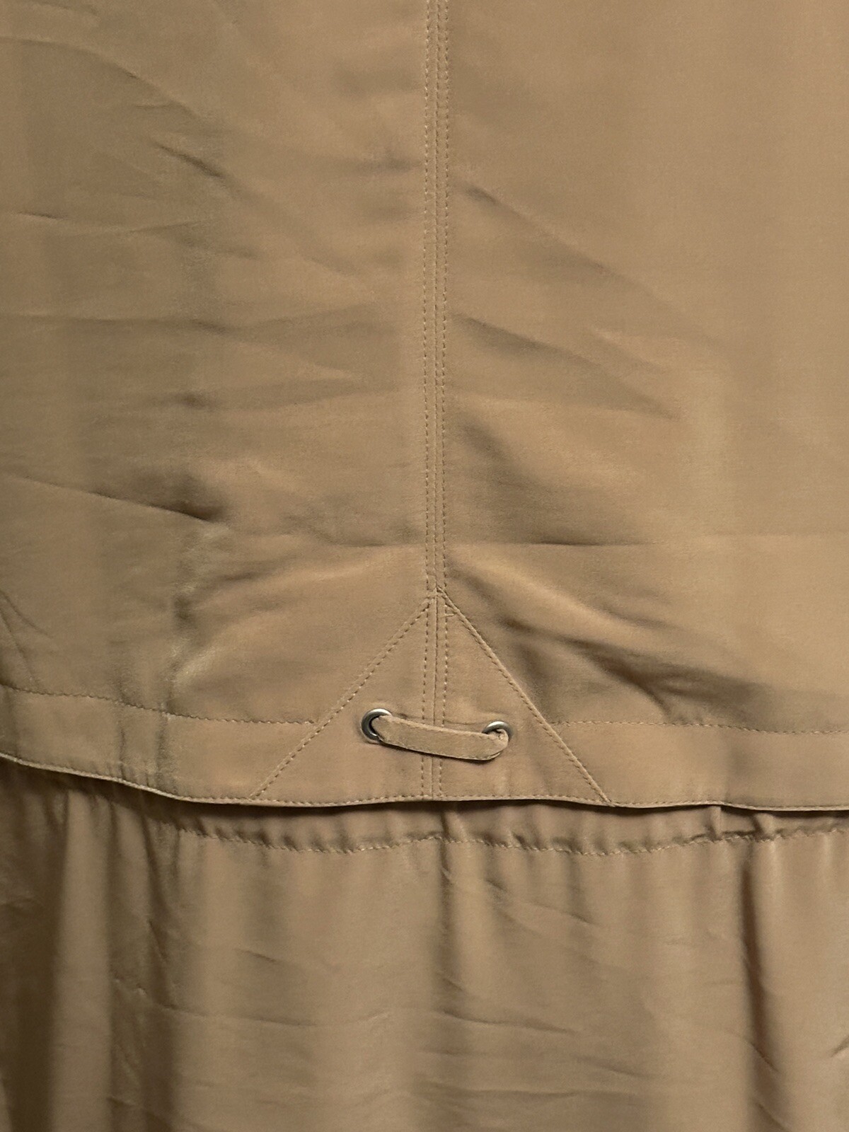 Vtg Misty Harbor Trench Rain Coat Jacket Womens Large Tan Lined classic Spy