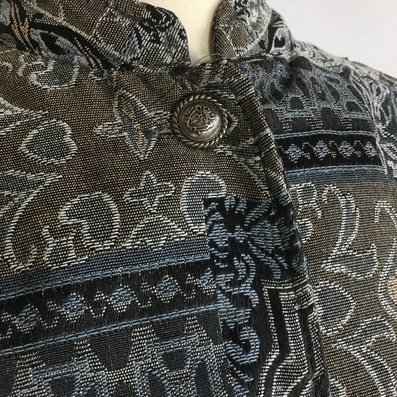 Vintage Tudor Court By Haband Jacket Womens M Button Front Jaquered Tapestry CL