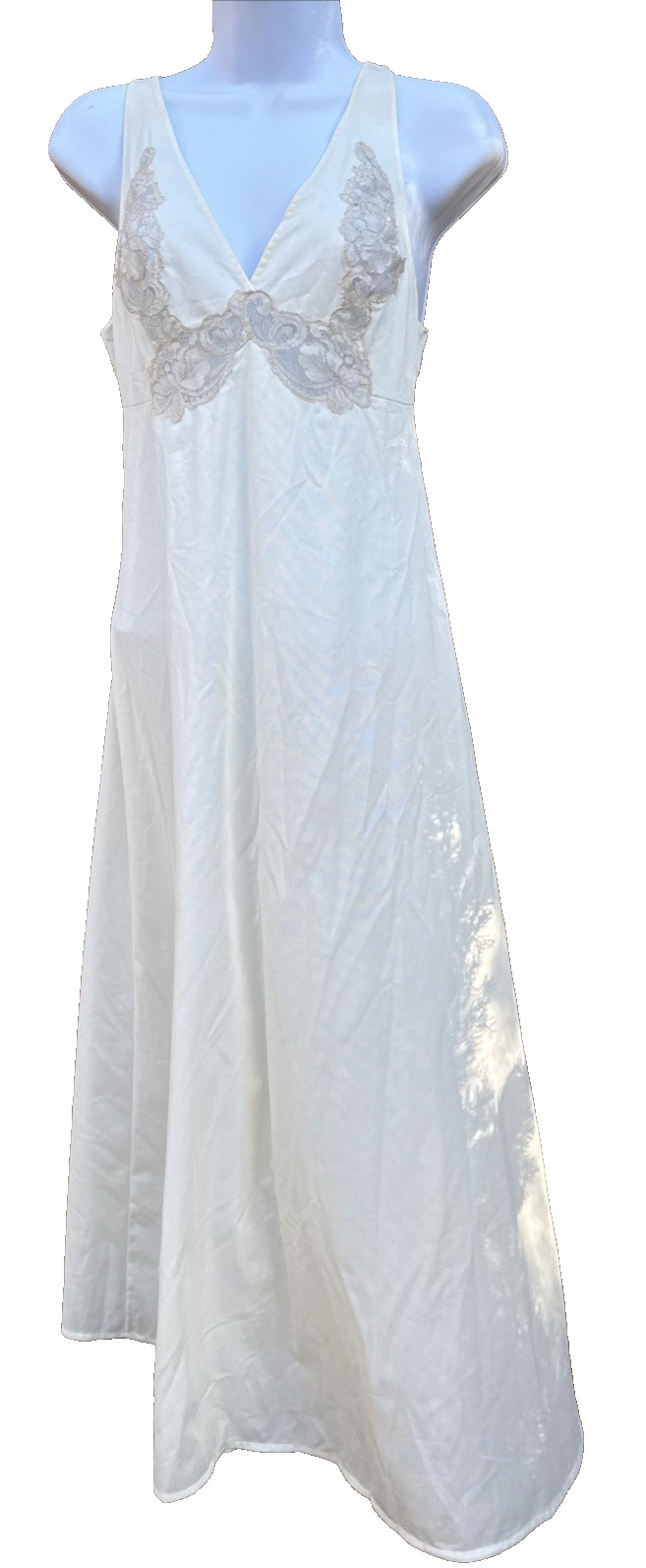 Vtg.Formfit Rogers cream Slip Dress Sz pet 8/10 Lingerie Full Slip USA nylon