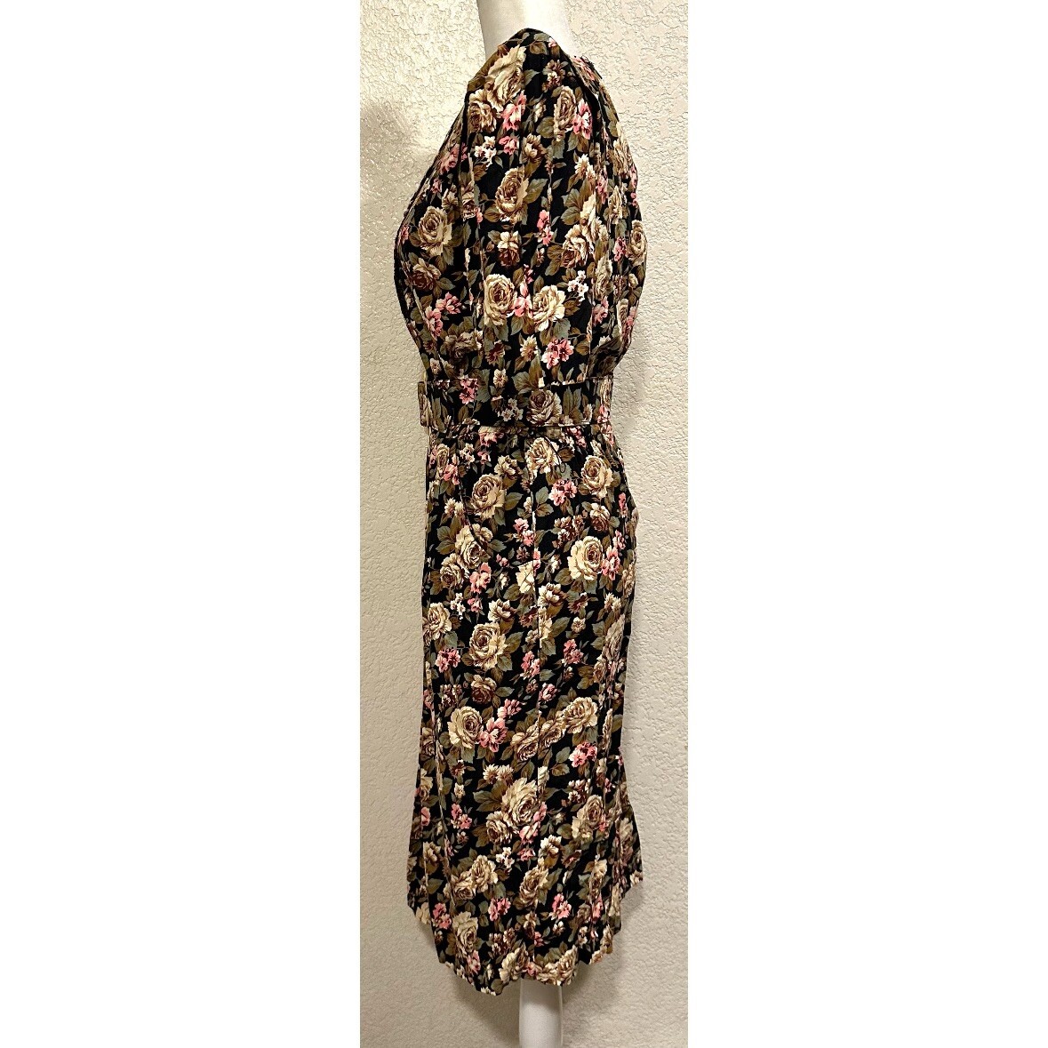 Brandywine Creek Vintage 80s Floral Cottage Dress w/ Belt Women’s S/M