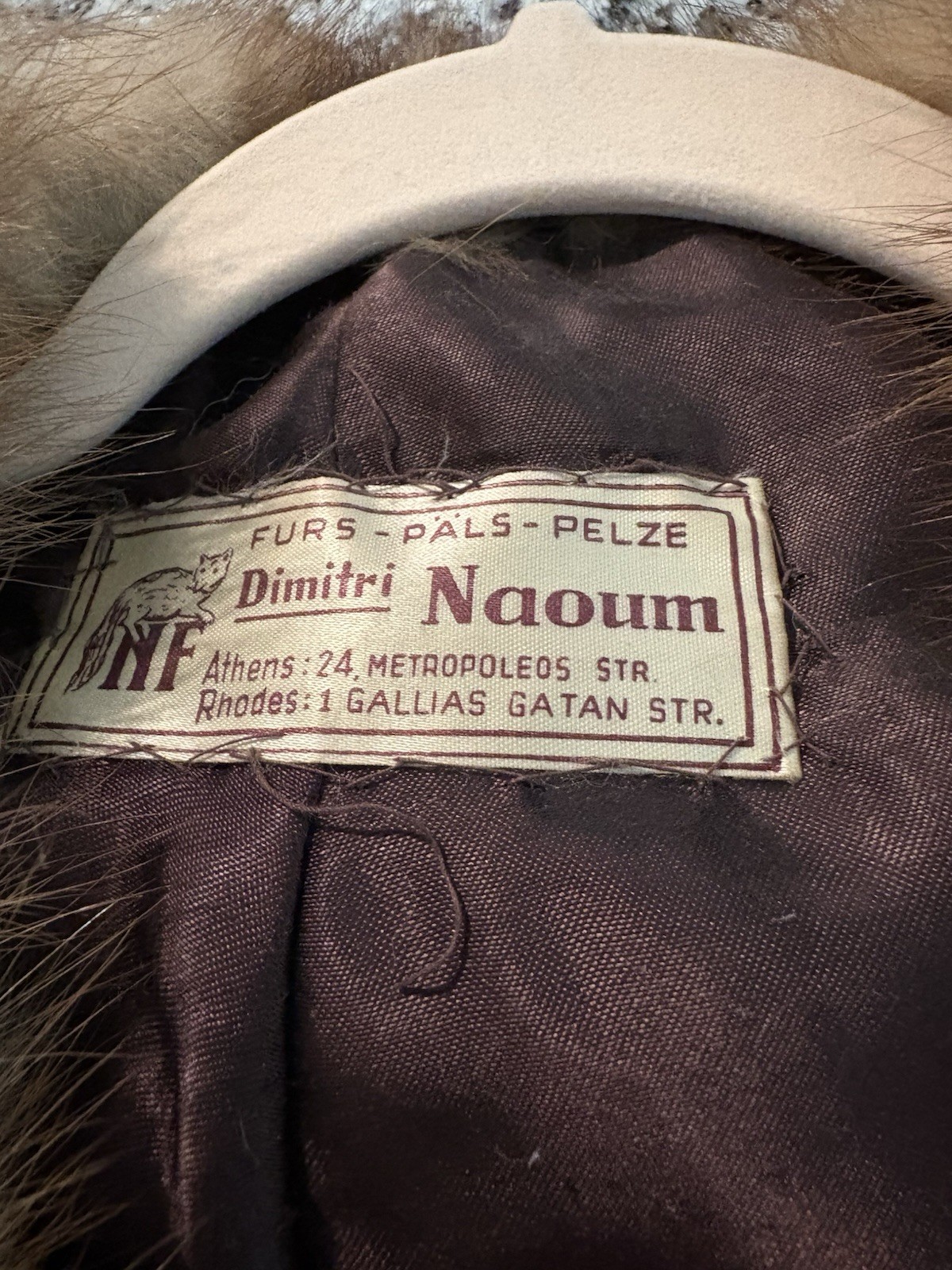 VTG STONE MARTEN SABLE MINK Fur STOLE with TAILS ‘Removable’ Only Owner S/M/L