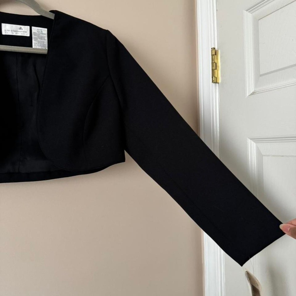 Vintage 90s Black Bolero NWT Deadstock Liz Claiborne Small