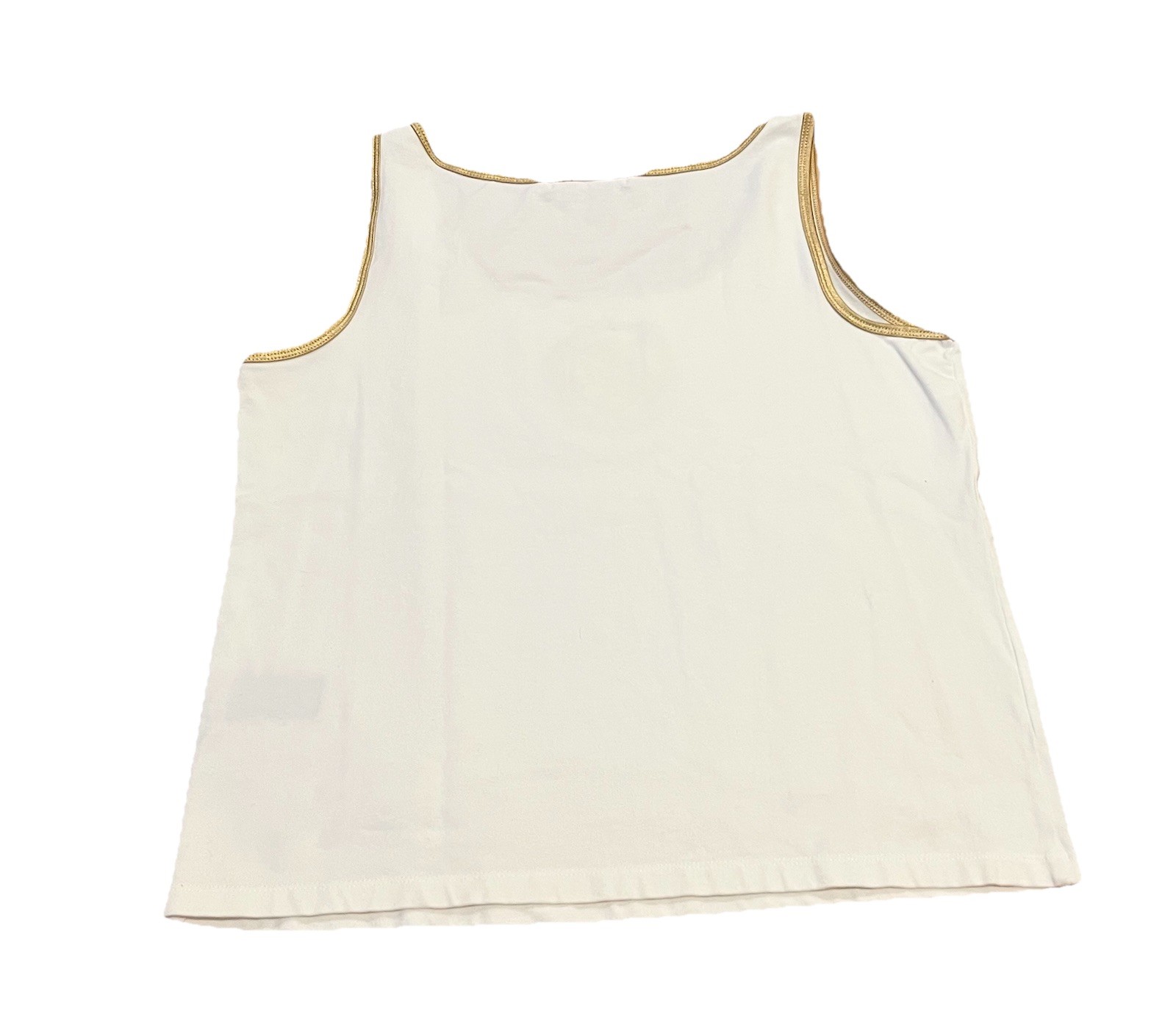 Vintage Ralph Lauren Active Tank Top Large Gold Crest Embroidered Logo Y2K RARE