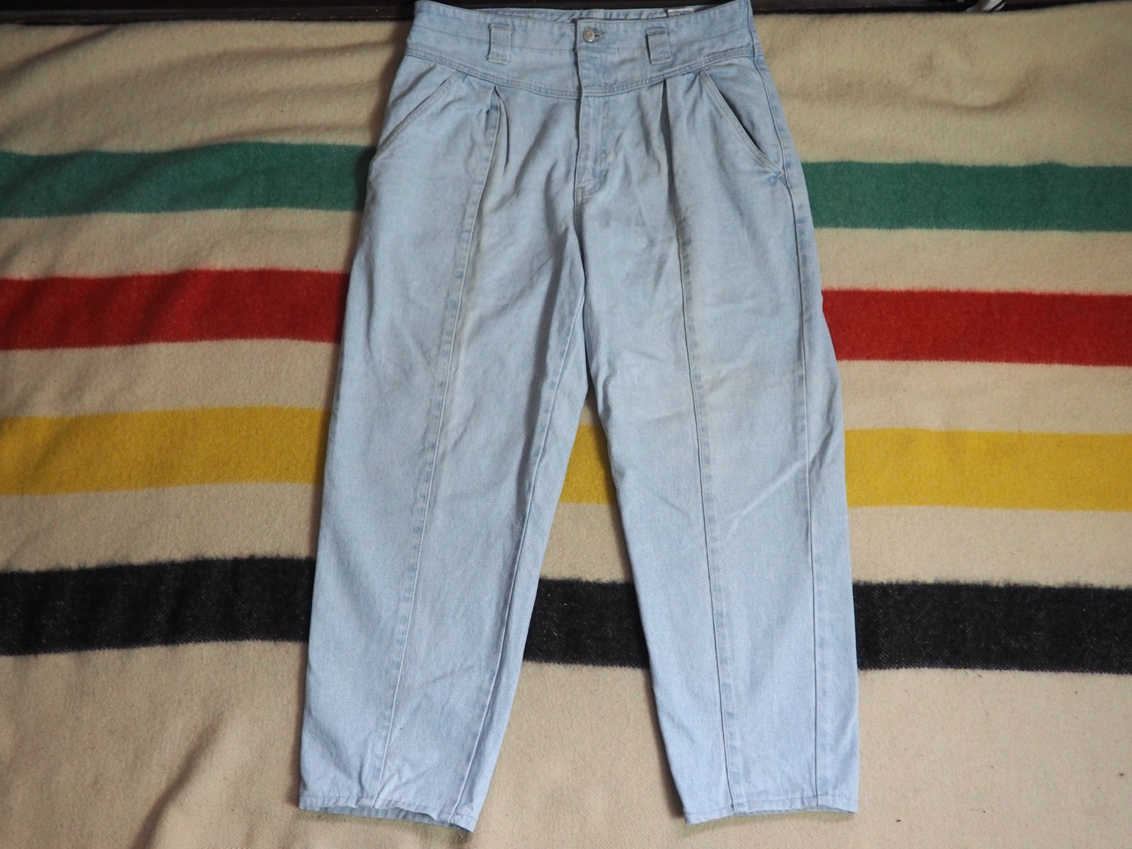 VTG 80s 90s Jordache Light Wash High Waist Mom Western 36×27 Blue Denim Jeans