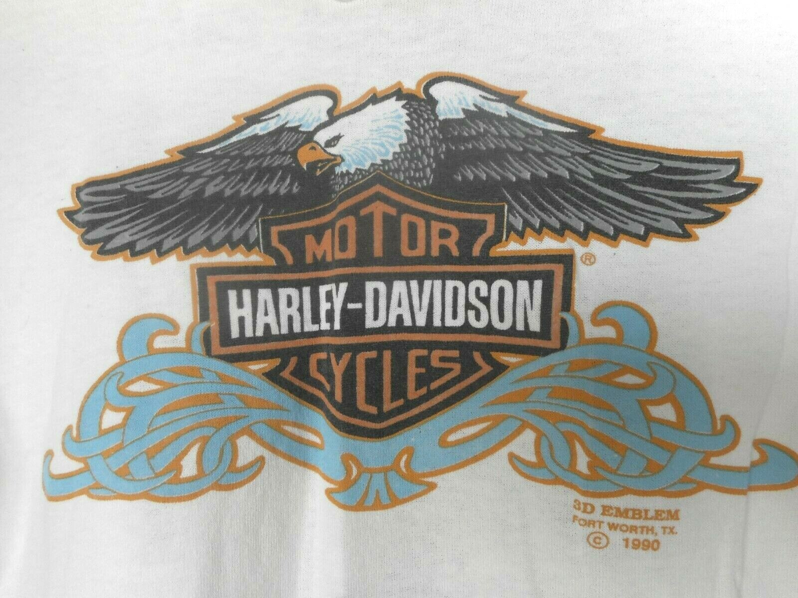3D Emblem womens Crop Top Sturgis SD 1992 Skull Vintage Harley Davidson Sm 30-32
