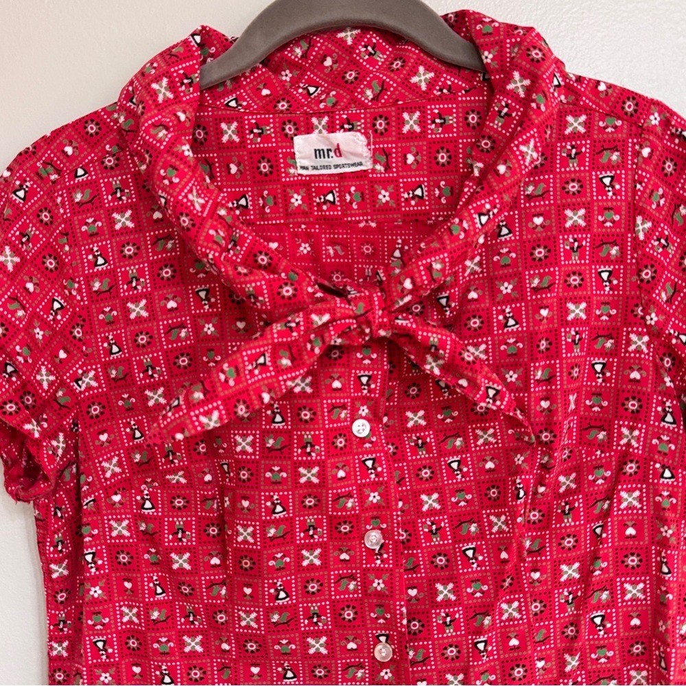 Vintage – Cotton Red Button Down Shirt