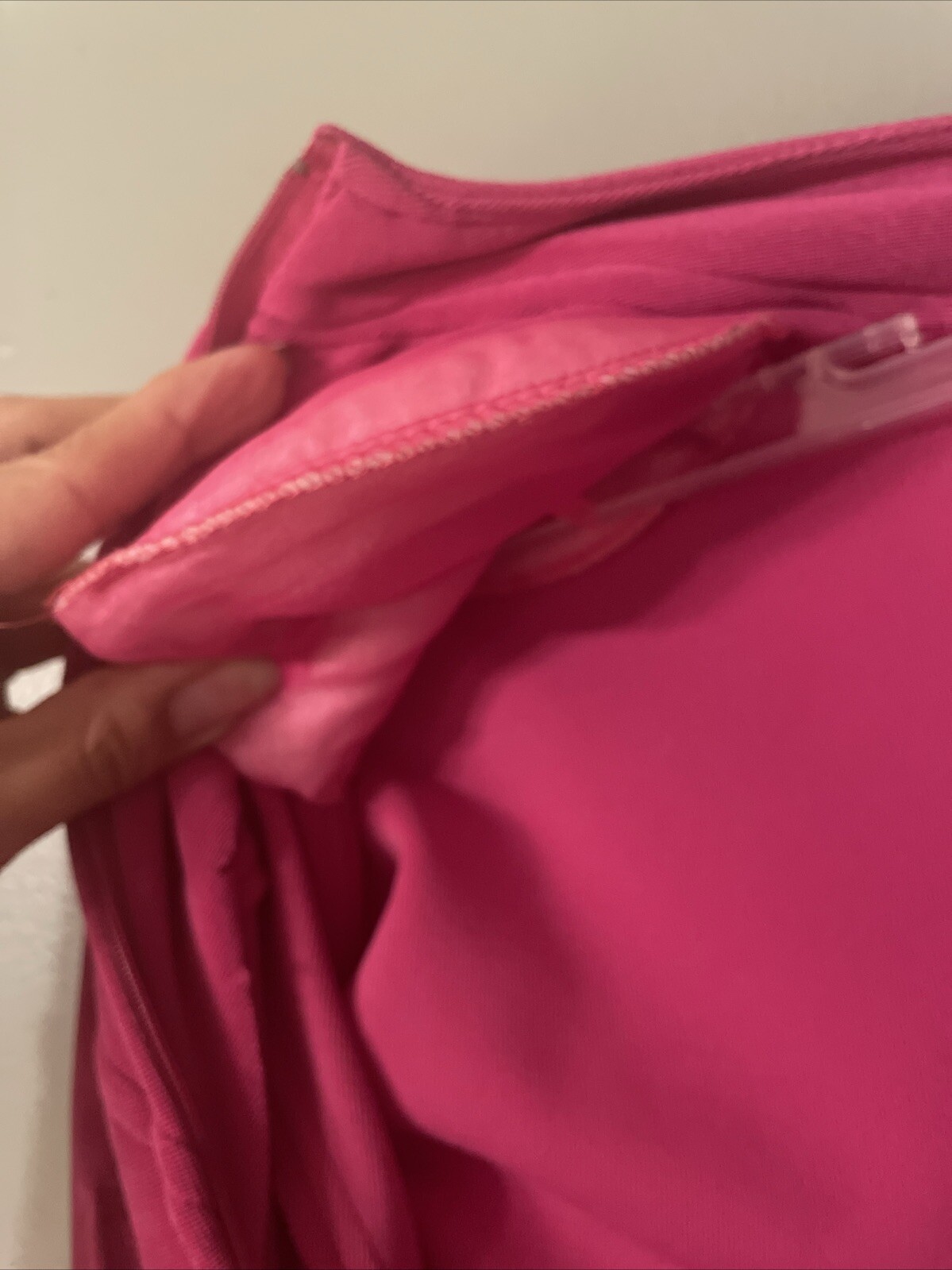 Vtg Tadaski Hot Pink Zippered Jumpsuit Shoulder pads And Stirrups Size S Rare