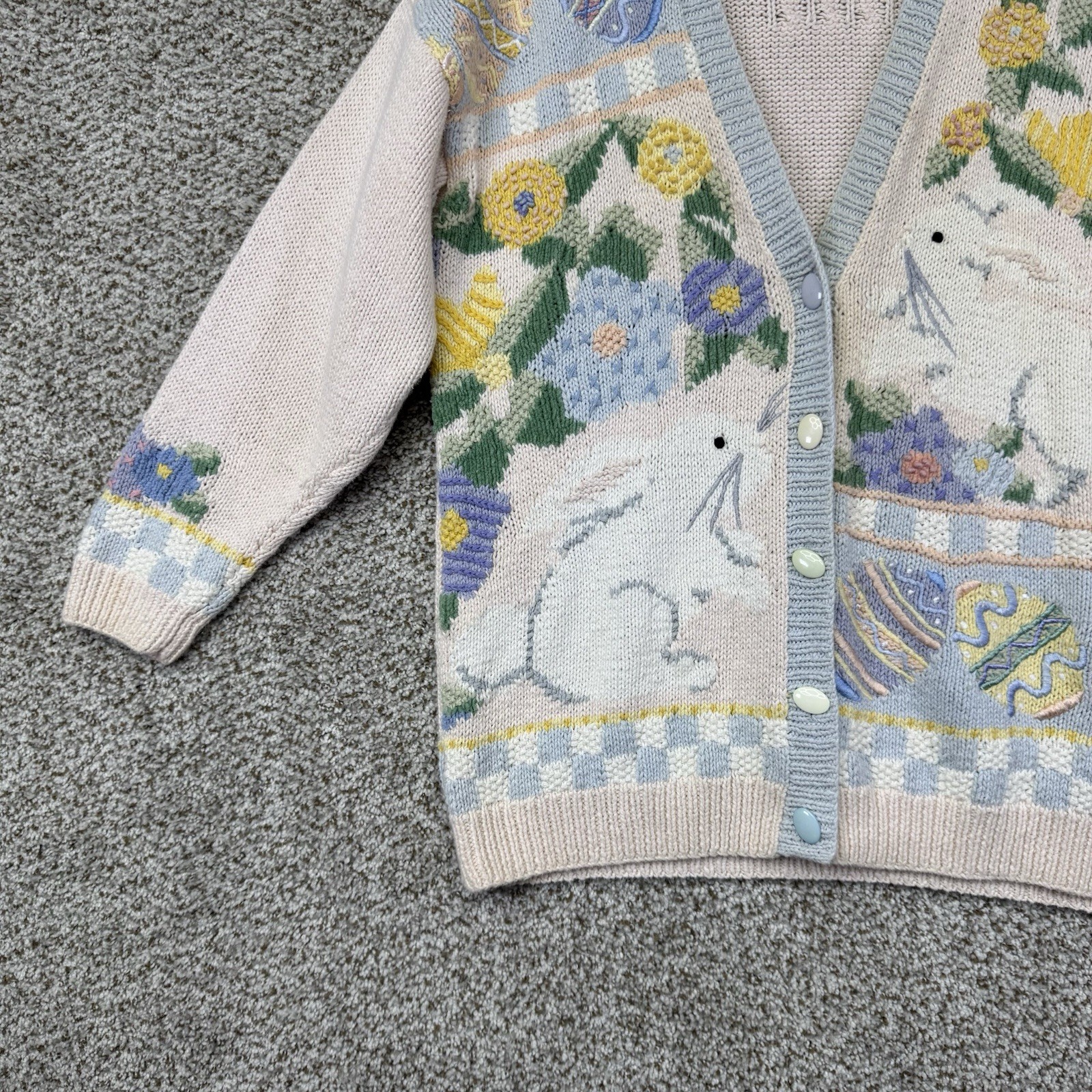 VTG Marisa Christina Classics Sweater Women’s Medium Easter Hand Knit Cardigan