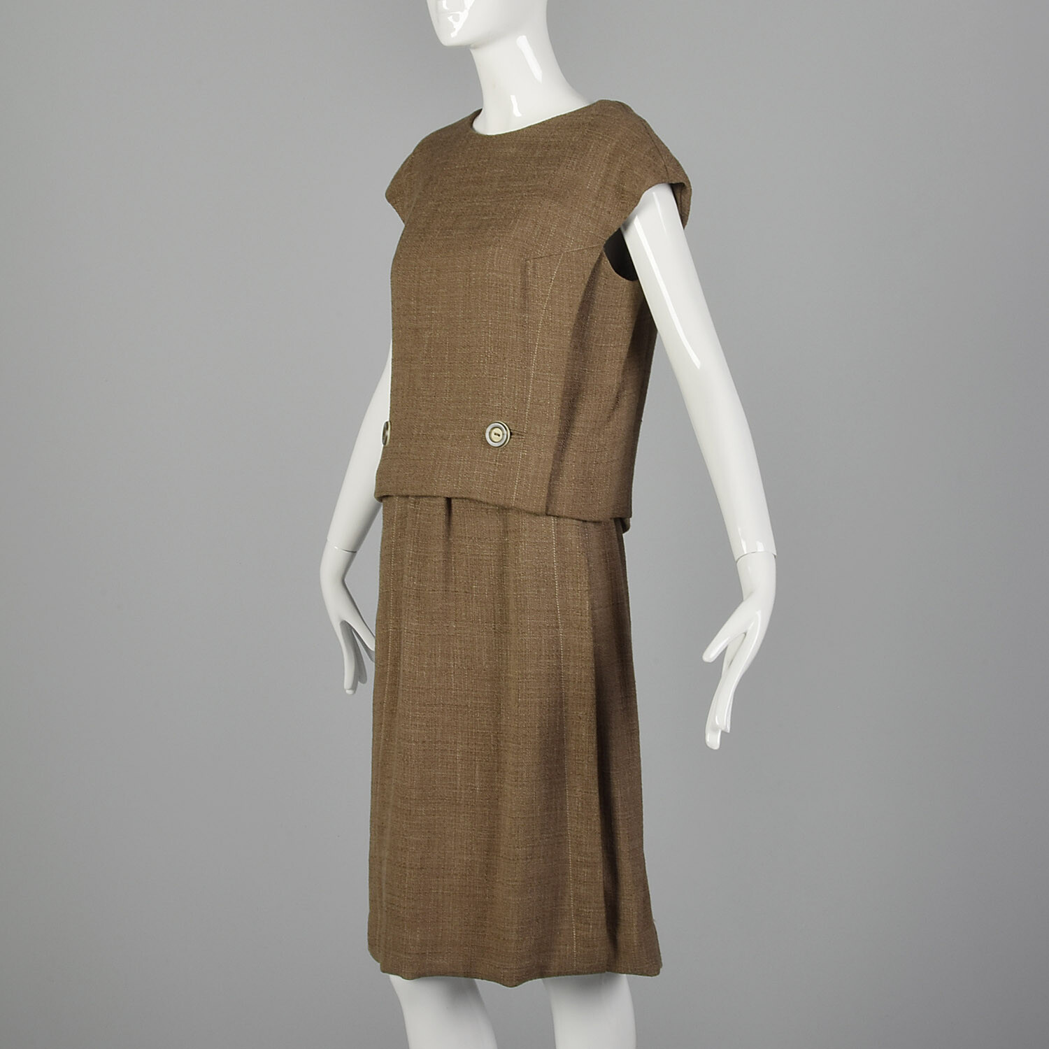 Medium Bill Blass for Maurice Rentner 1960s Dress Set Woven Vintage Two Piece