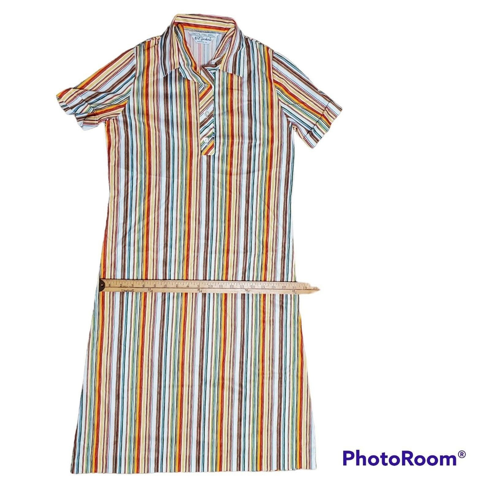NPC Fashion Striped Retro Mod 1960 – 1970 Tee Shirt Dress