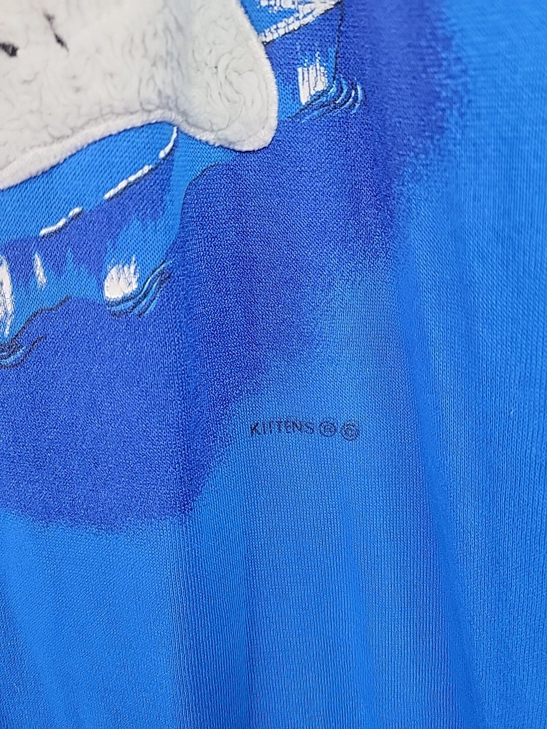Vtg Kittens Baby Seal Sweatshirt Nightgown Granny W/ Orca Whale Graphics Sz M