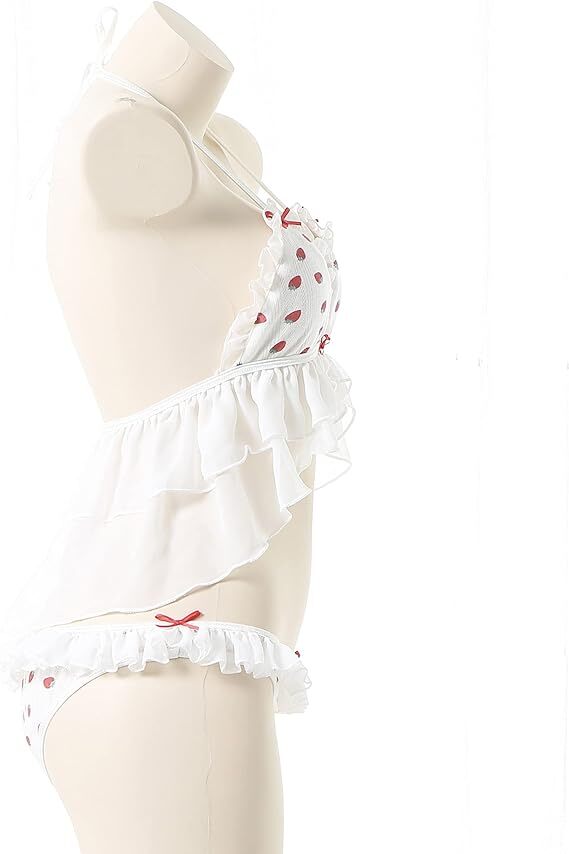 Anime Lingerie Kawaii Bikini Japanese Cosplay Outfit Strawberry Pajamas Babydoll