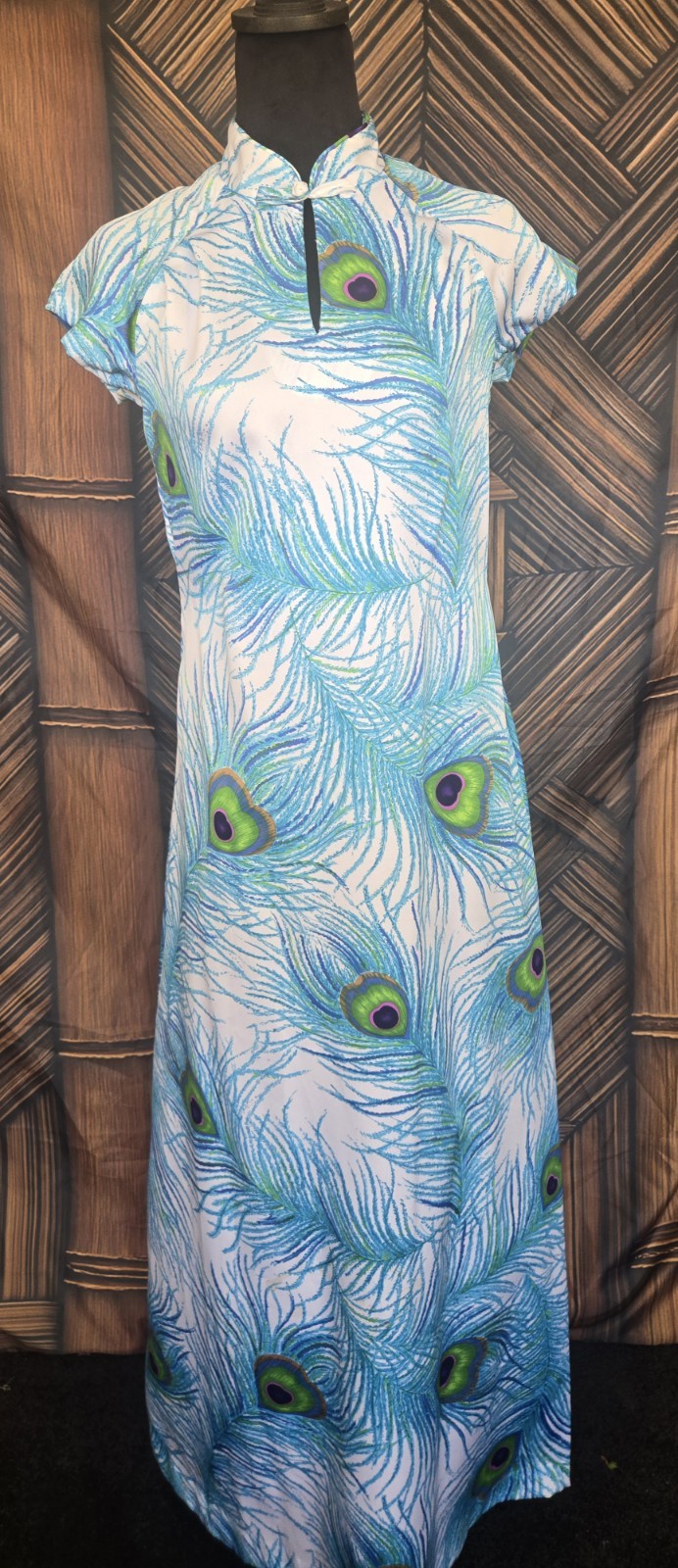 Vintage Waltah Clarke Hawaiian Maxi Aloha Dress w6055