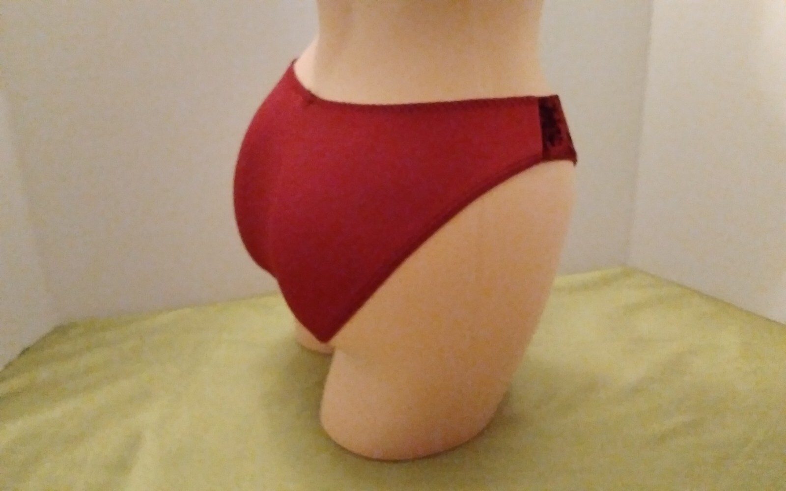 Panties Vintage 1997 VICTORIA’S SECRET Burgandy VELVET Bikini Panties Size Med