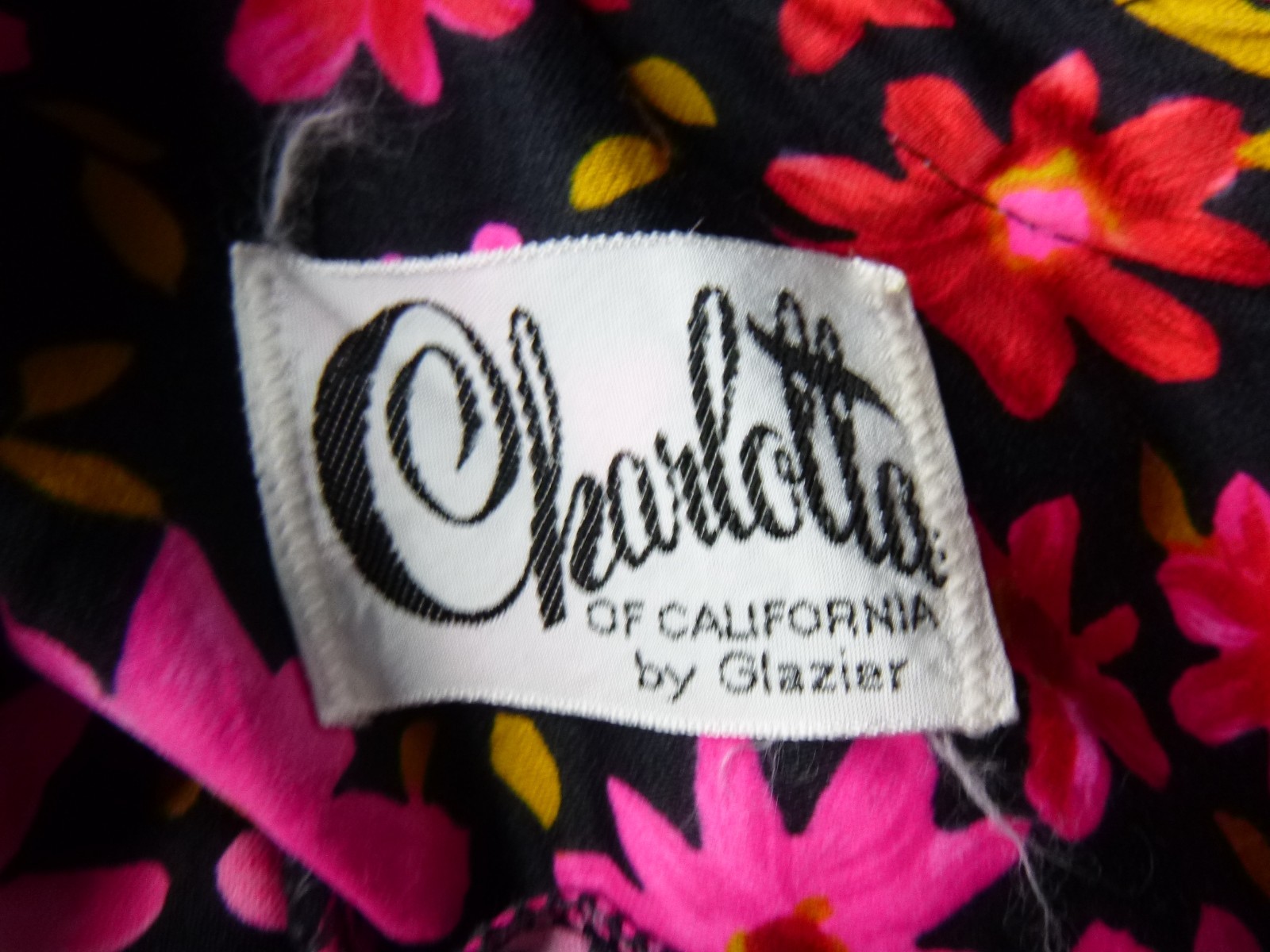 Vtg Charlotta Of California By Glazier Flower Power Maxi Dress PINK Daisies Sz M