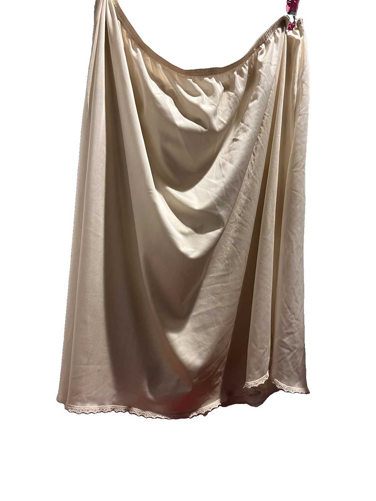 Vtg Womens Vanity Fare Cream Nylon Half Slip Size XXL